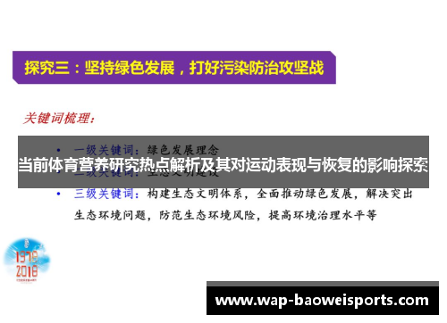 当前体育营养研究热点解析及其对运动表现与恢复的影响探索