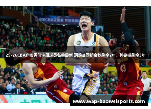 25-26CBA广厦男篮注册球员名单最新 顶薪合同胡金秋剩余2年,孙铭徽剩余3年 25-26CBA广厦男篮注册球员名单最新 顶薪合同胡金秋剩余2年,孙铭徽剩余3年